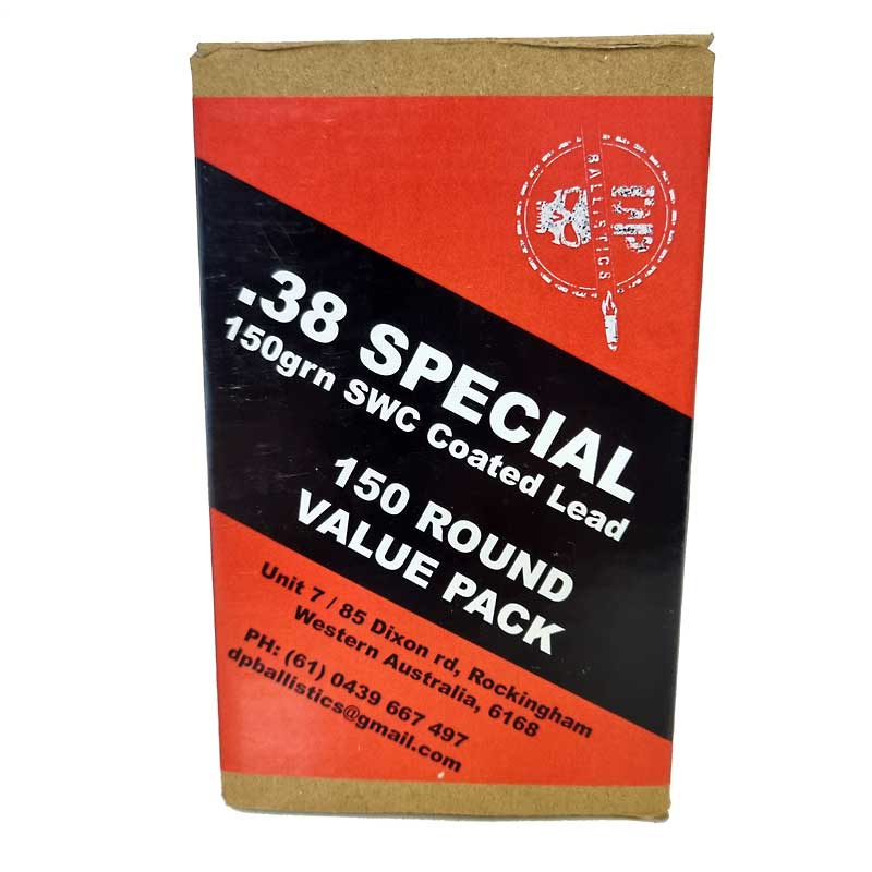 DP BALLISTICS .38 SPECIAL 150 GR SWC COATED LEAD