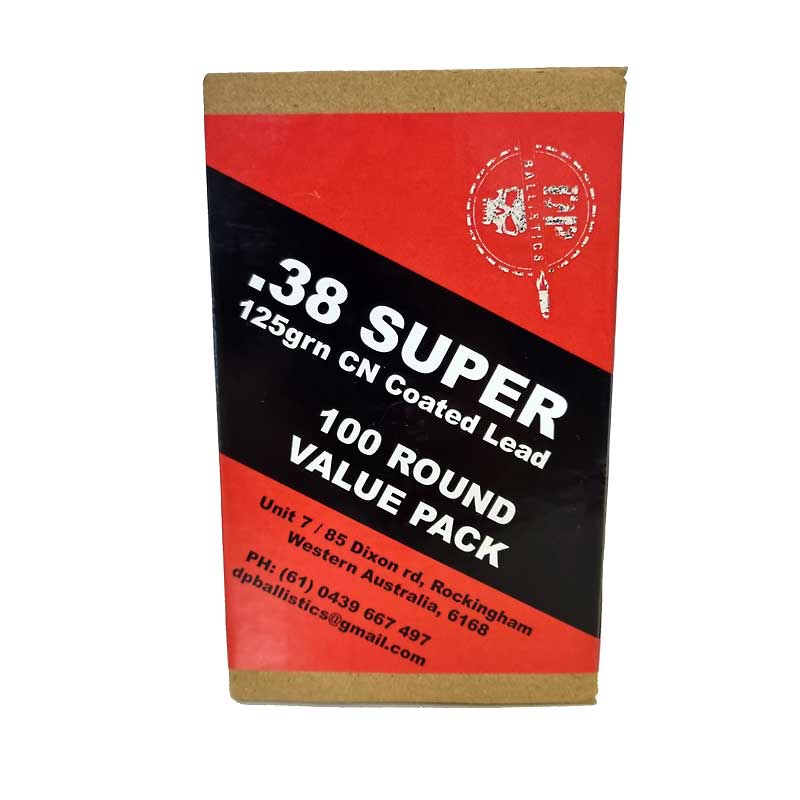 DP BALLISTICS .38 SUPER 125 GR CN COATED LEAD